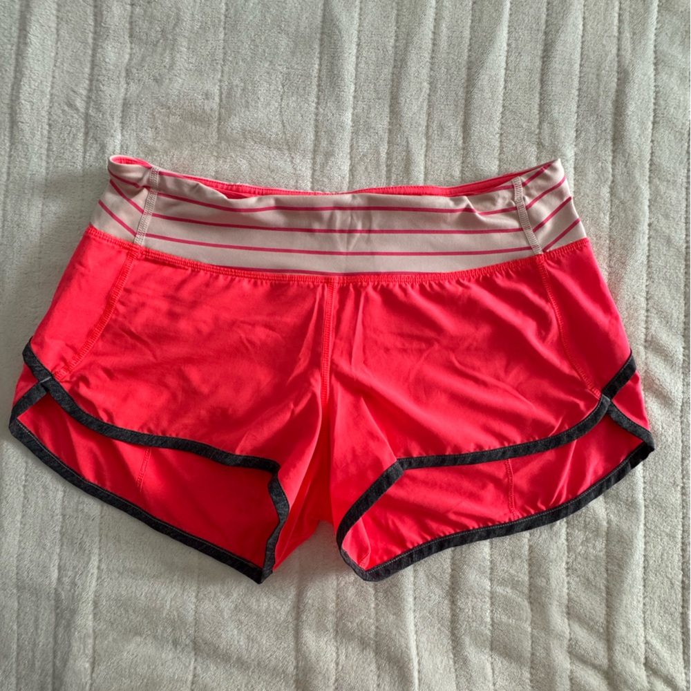 Lululemon Athletica Pink and Black Athletic Shorts - Picture 1 of 3